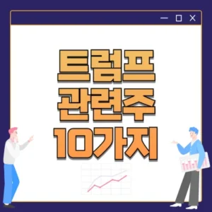 Read more about the article 국내 트럼프 관련주 10가지