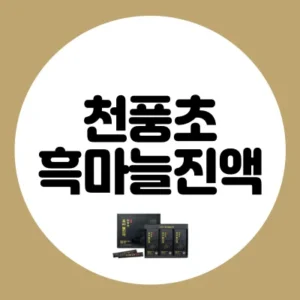 Read more about the article 천풍초 흑마늘진액 효능 가격