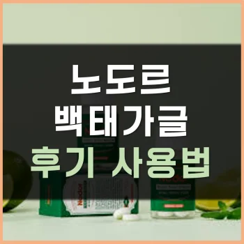 Read more about the article 노도르 백태가글 후기 사용법