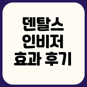 Read more about the article 덴탈스 인비저 후기 사용법 정리