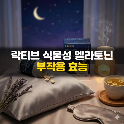 Read more about the article 락티브 식물성 멜라토닌 부작용 효능, 수면 고민 있다면 읽어보세요