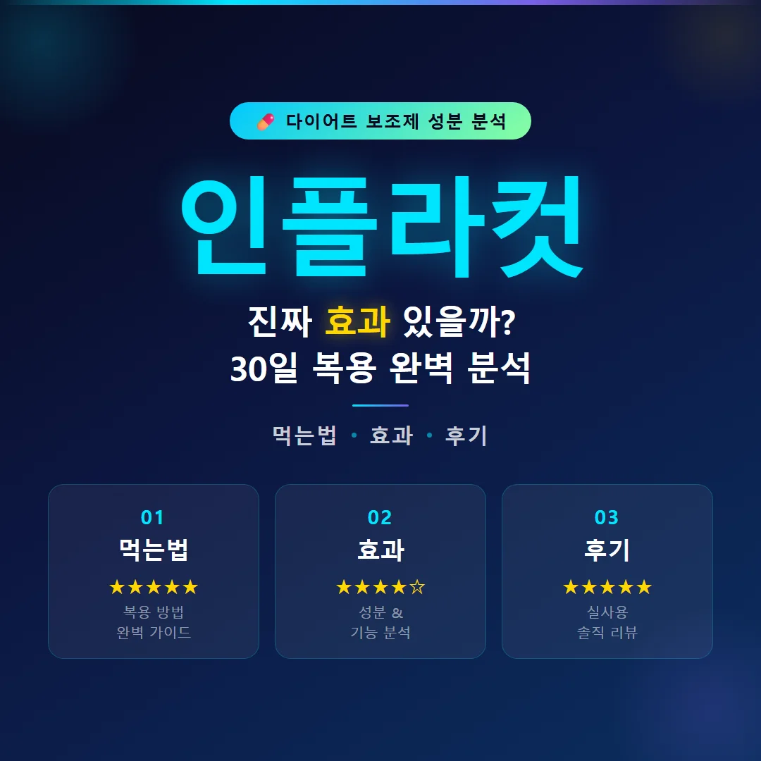 Read more about the article 인플라컷 먹는법·효과·후기 총정리