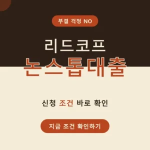 Read more about the article 리드코프 논스톱대출 조건과 한도, 부결 대처법까지 총정리