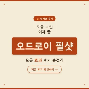 Read more about the article 오드로이 필샷 후기, 모공 고민 피부과 안 가고 해결한 이야기