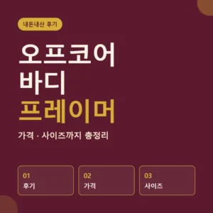 Read more about the article 오프코어 바디 프레이머 후기 실측 사이즈