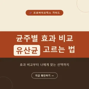 Read more about the article 유산균 균주별 효과 비교로 나에게 맞는 프로바이오틱스 고르는 법