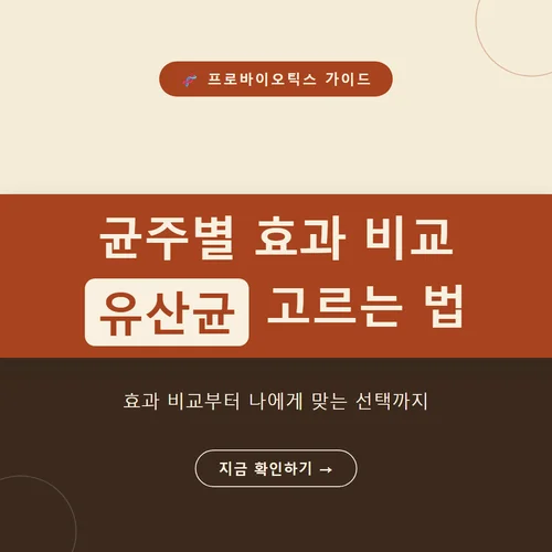 Read more about the article 유산균 균주별 효과 비교로 나에게 맞는 프로바이오틱스 고르는 법