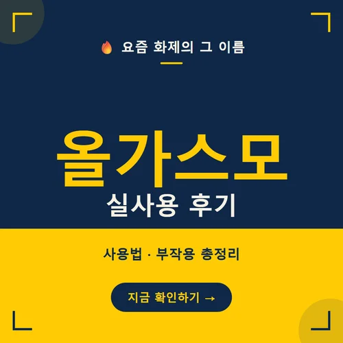 Read more about the article 올가스모 후기 성분 부작용까지 솔직 비교 정리