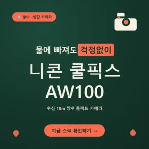 Read more about the article 니콘 쿨픽스 AW100 중고 후기, 방수 성능과 구매 전 체크리스트