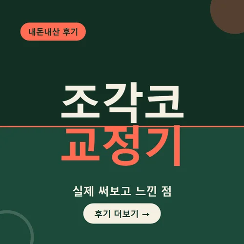 Read more about the article 조각코 교정기 후기, 두 달 써보고 변한 코 모양 공개