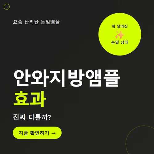 안와지방앰플-효과