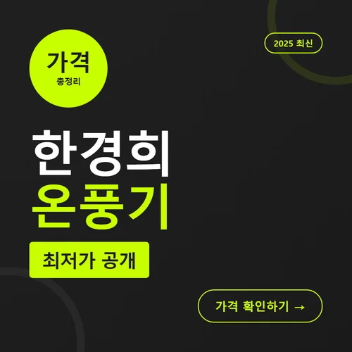 한경희 온풍기-가격