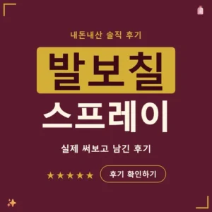 Read more about the article 발보칠 스프레이 후기, 가격·효과·사용법·주의사항 총정리