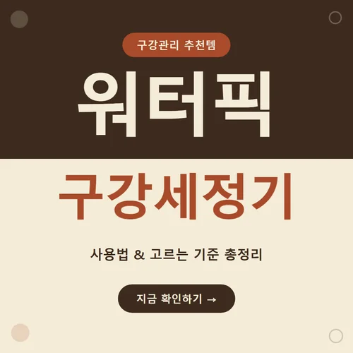 워터픽 구강세정기-추천