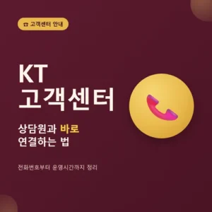Read more about the article kt 고객센터, KT 고객센터 전화번호부터 상담원 빠르게 연결하는 법까지 한 번에 정리